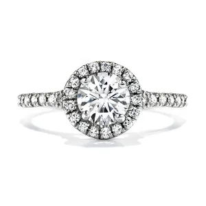 0.484ct Transcend Round Brilliant Diamond Halo Ring in Platinum