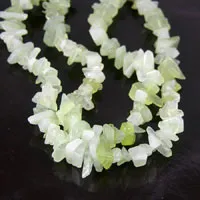 10mm x 8mm  Jade Chips, 36 inch strand