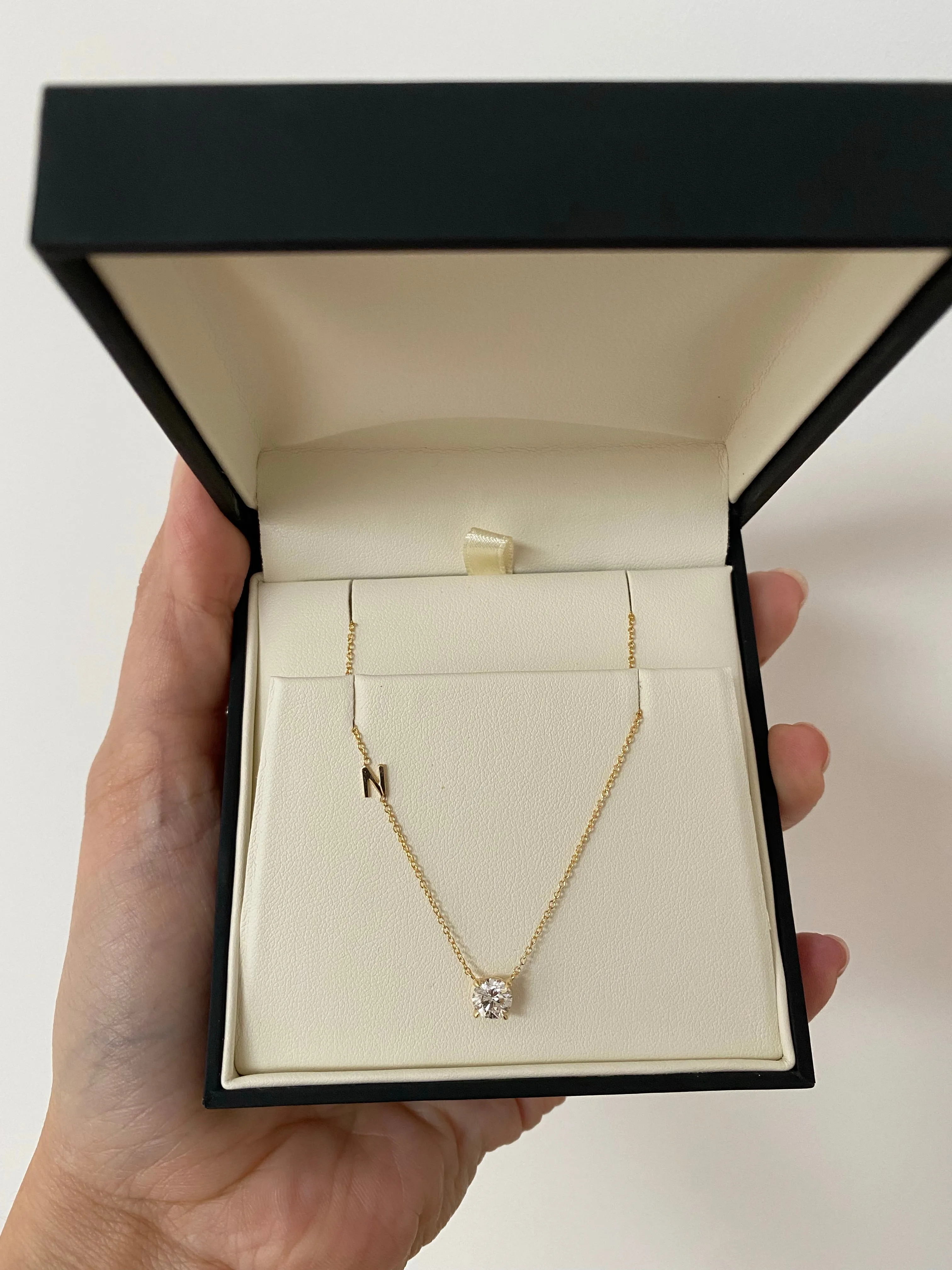 14K Floating Diamond Necklace