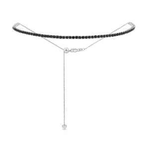 14K Gold & Black Diamond Choker Necklace - 3.45ct