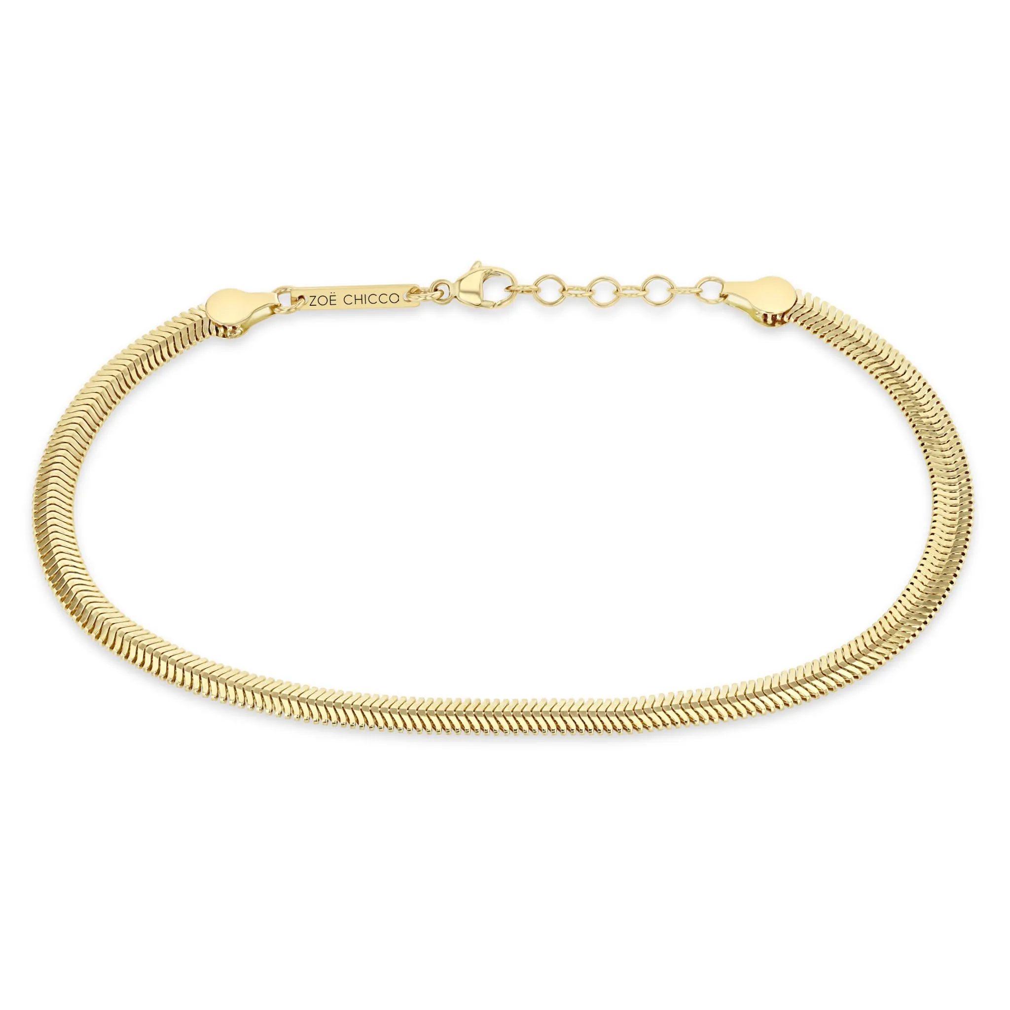 14k Gold Medium Snake Chain Anklet