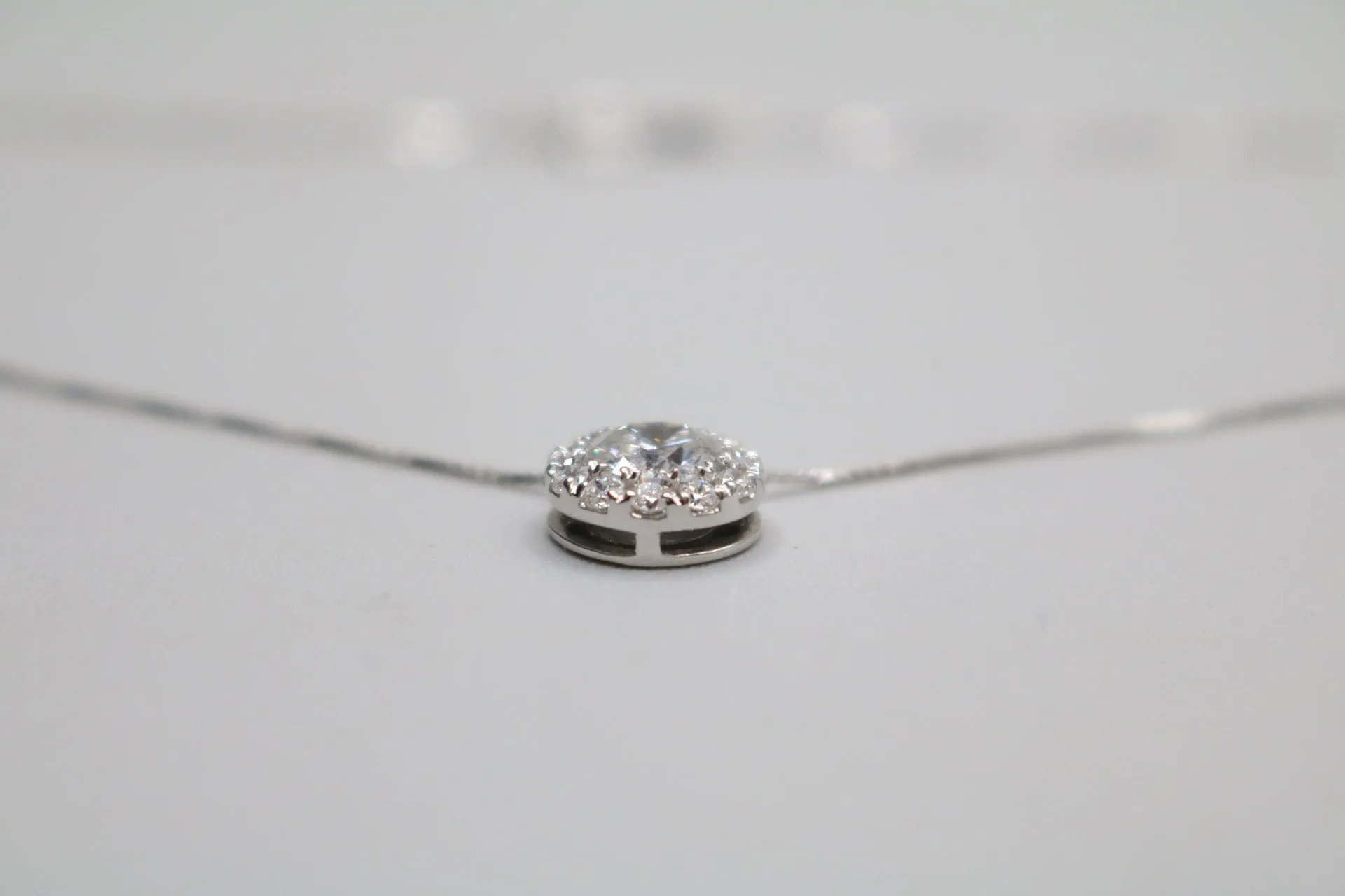 14K White Gold Lab Grown Diamond Necklace (1.56 CTW) (18 Inches) (Local Pick-Up Only)