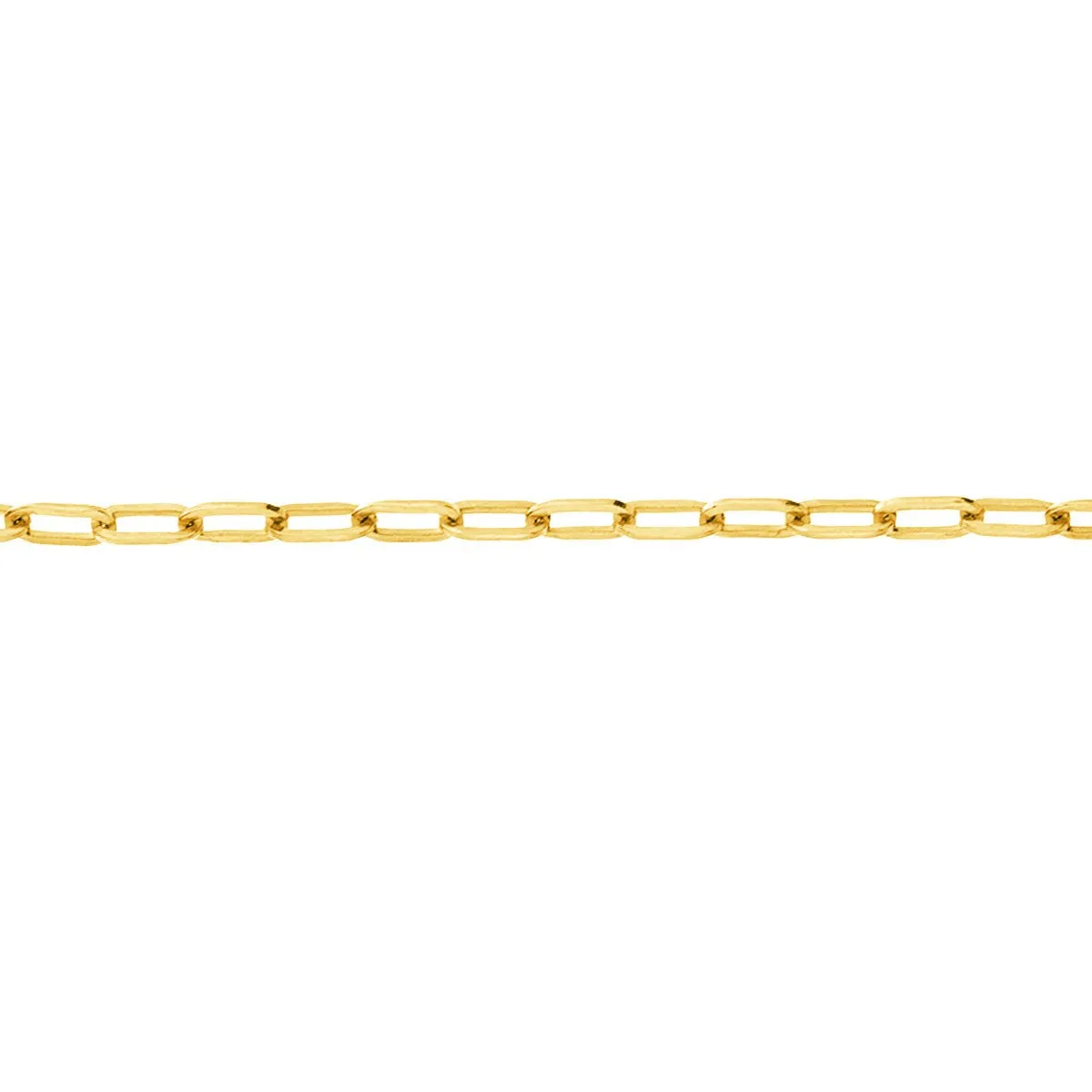 14K Yellow Gold 2.50mm Paper Clip Chain with Pear Shape Lock Anklet