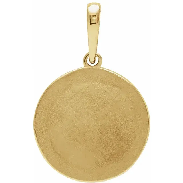 14K Yellow Gold Floral Pendant