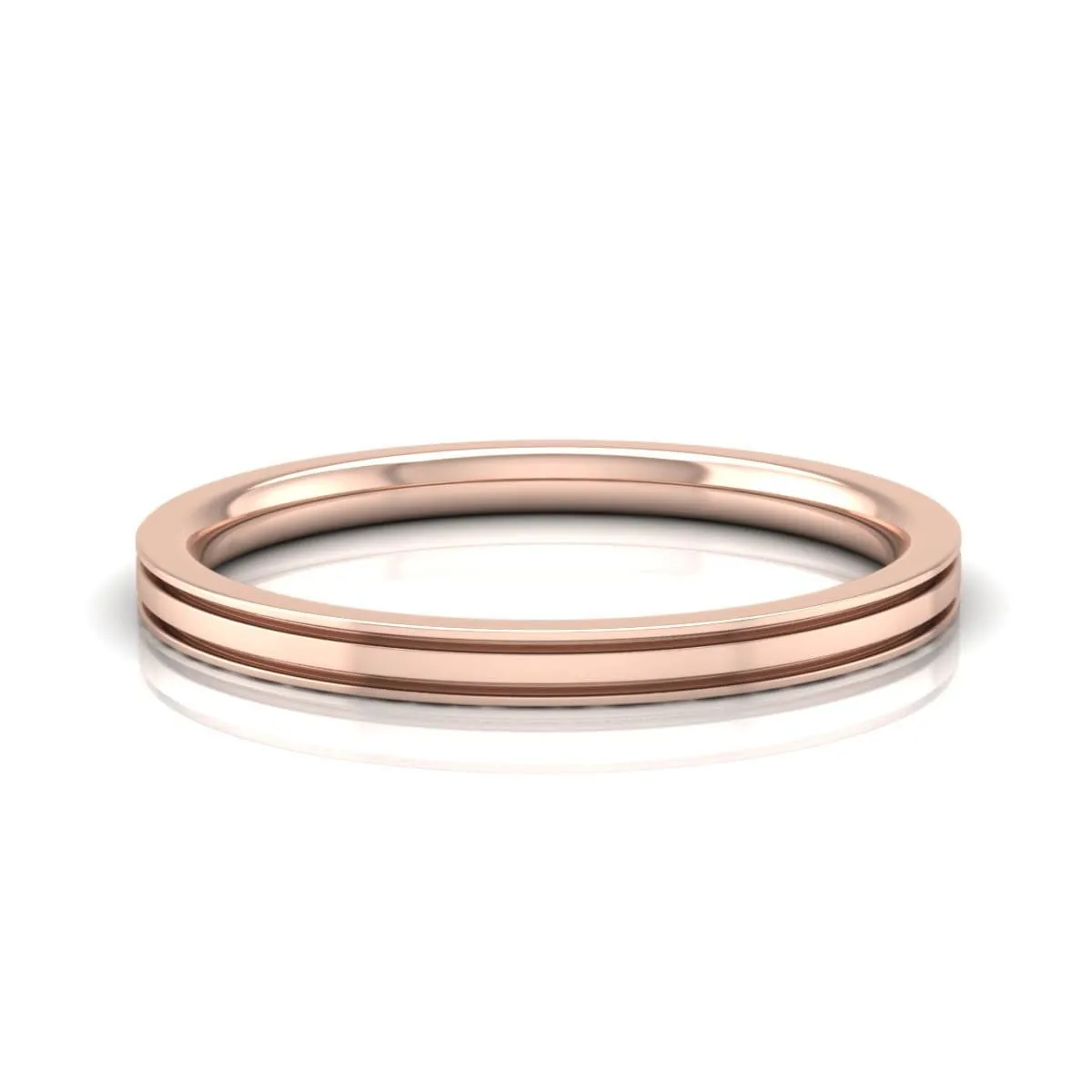 2.0 mm Plain Wedding Band in 14KT, 18KT & Platinum