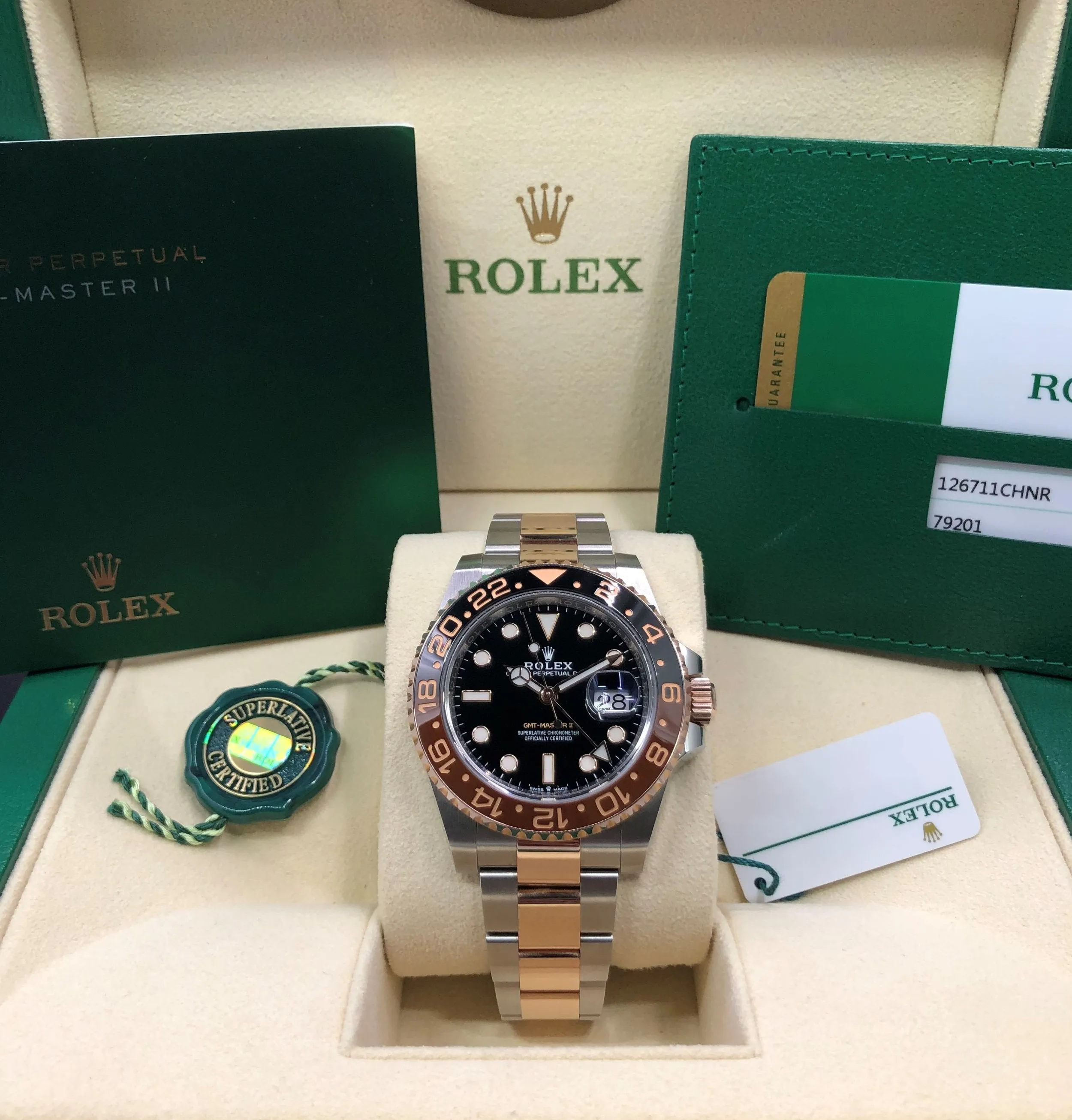 2018 Rolex GMT-Master II Rootbeer 126711CHNR