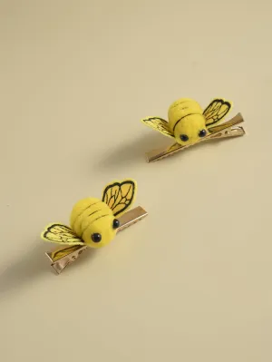 2pcs Cartoon Bee Decor Alligator Hair Clip for Women Barrette Styling Hair