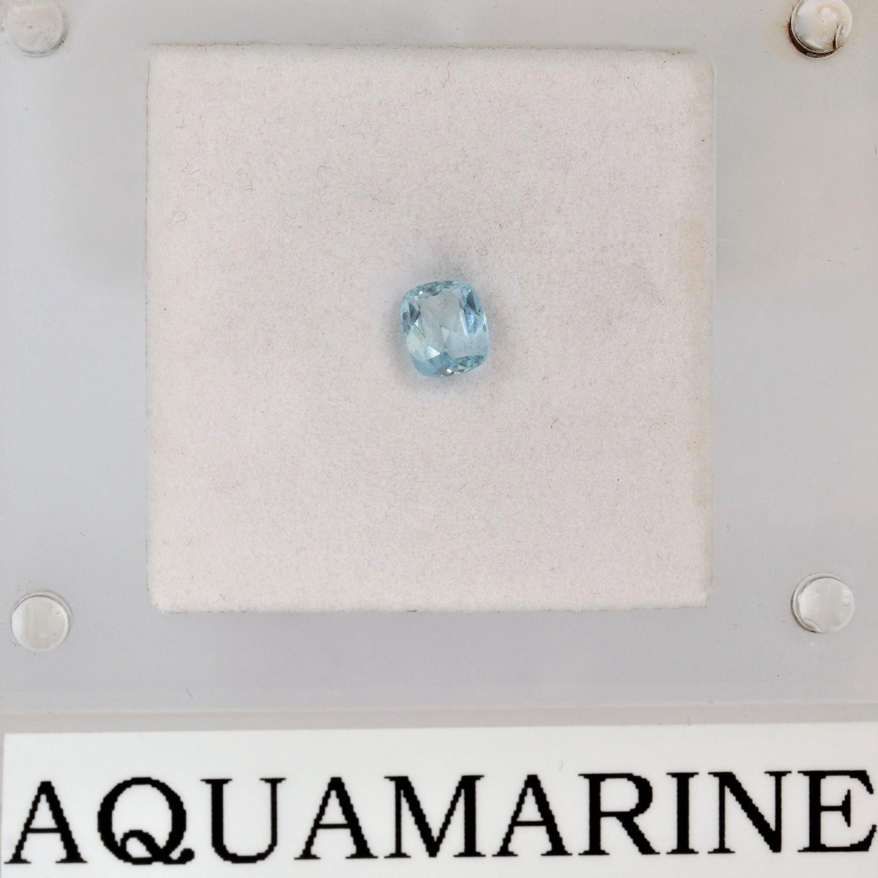 4.5mm x 5.3mm Cushion Aquamarine Stone