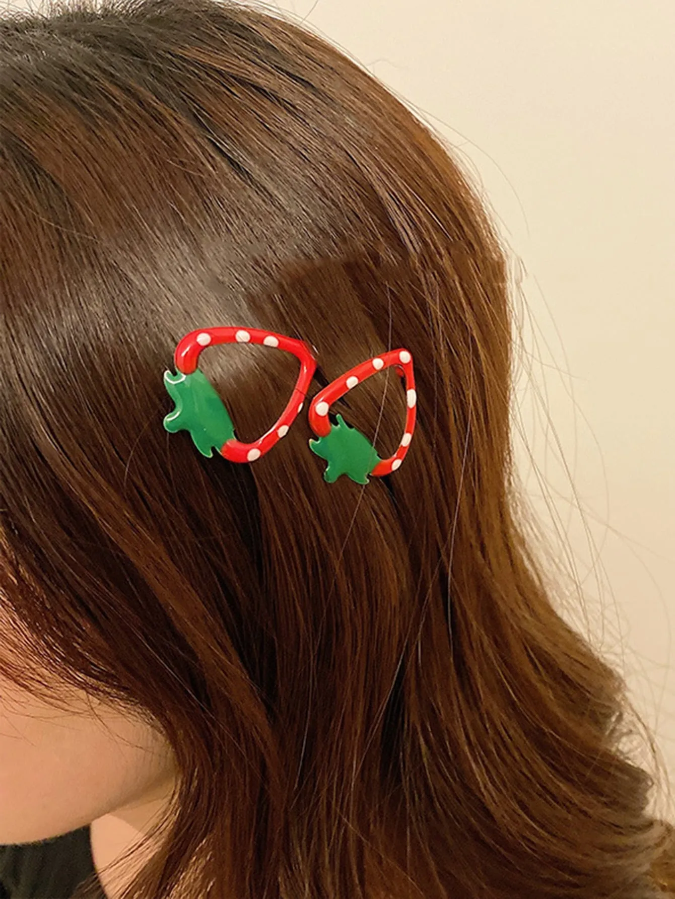 4pcs Strawberry Design Decor Hair Clip for Women Barrette Styling Hair