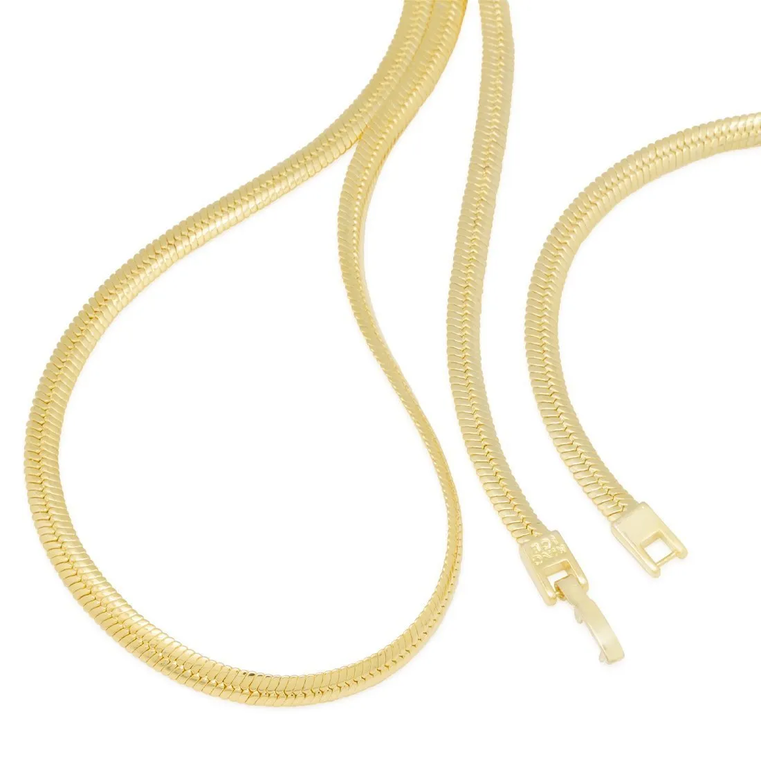 5mm Thick Herringbone Chain Choker Set