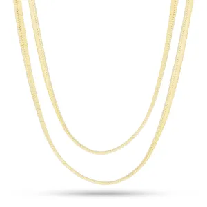 5mm Thick Herringbone Chain Choker Set