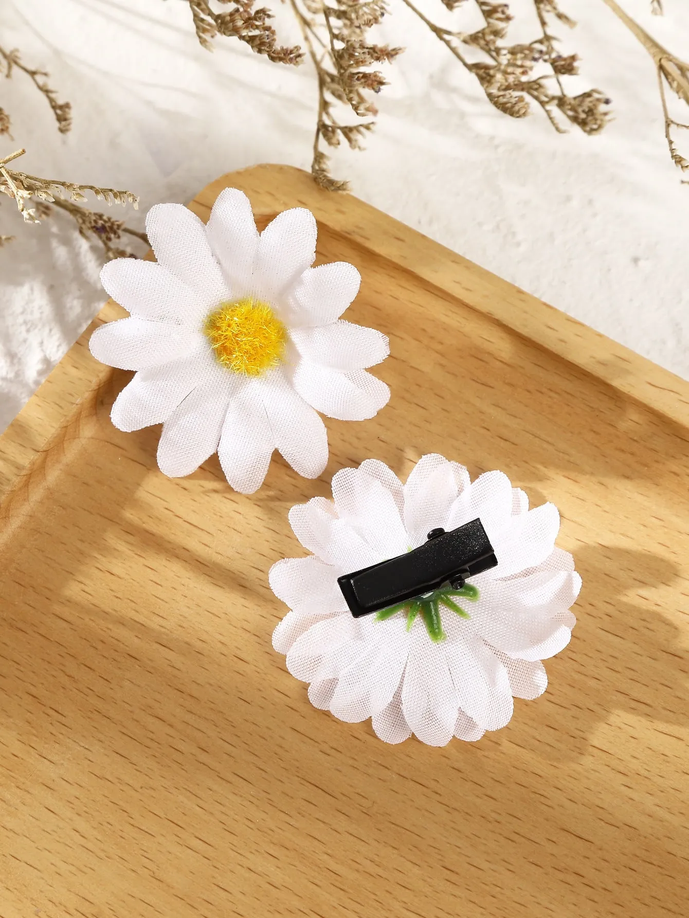 6pcs Daisy-Shaped Mini Hair Clips Suitable For Beach Vacation for Women Barrette