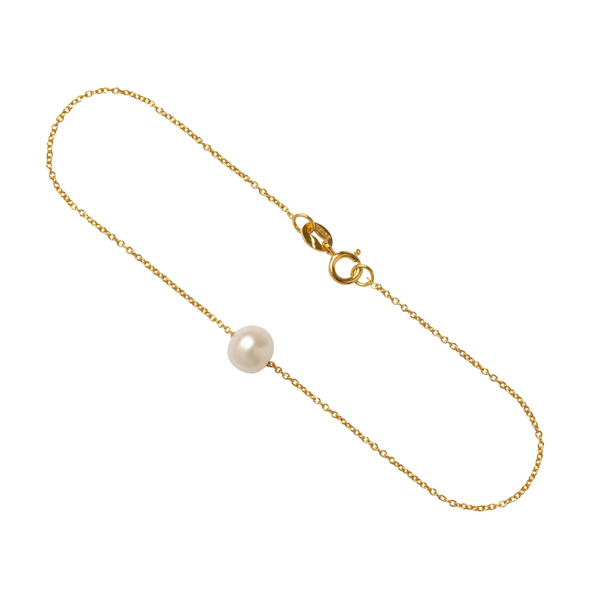 9kt Gold Single Freshwater Pearl Bracelet