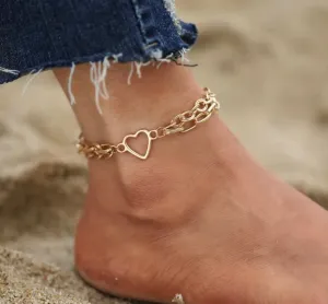 Anklet heart