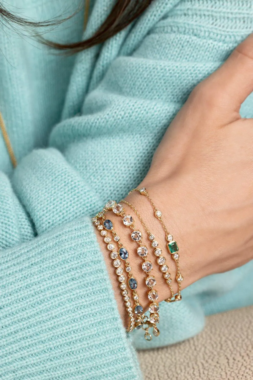 Aquamarine Tennis Bracelet