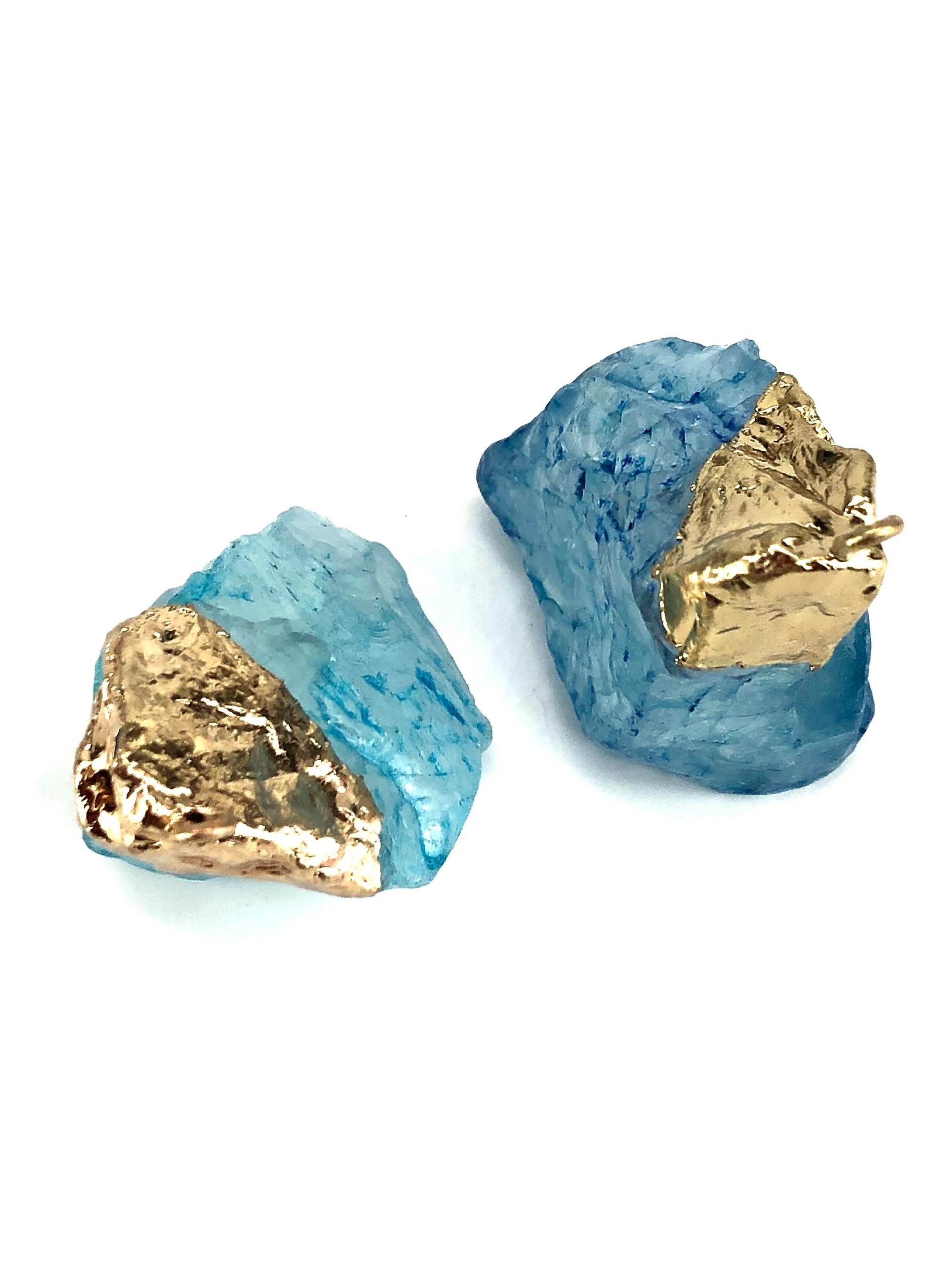 Baby Blue Quartz W/Gold Plating Sku#Q09-8