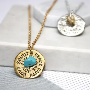 Birthstone Affirmation Necklace