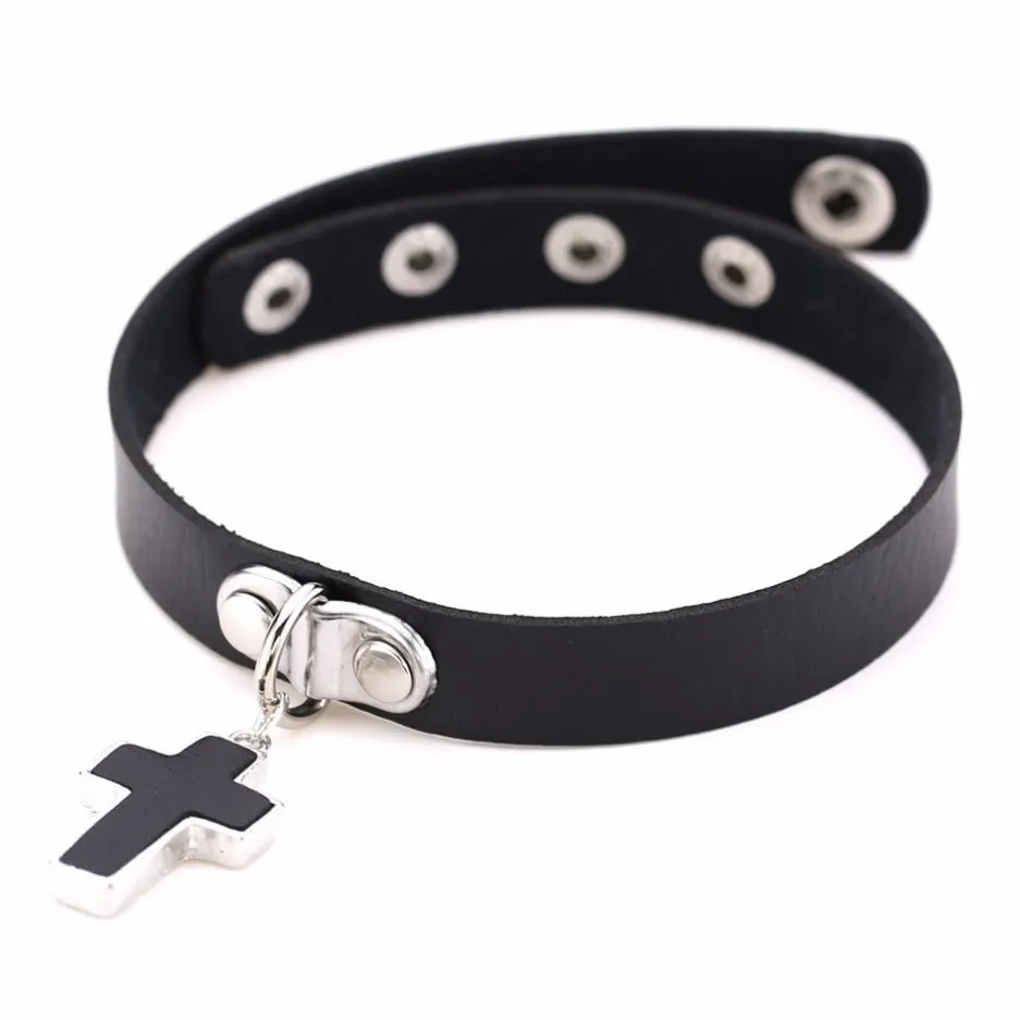 Black Gothic Cross Choker