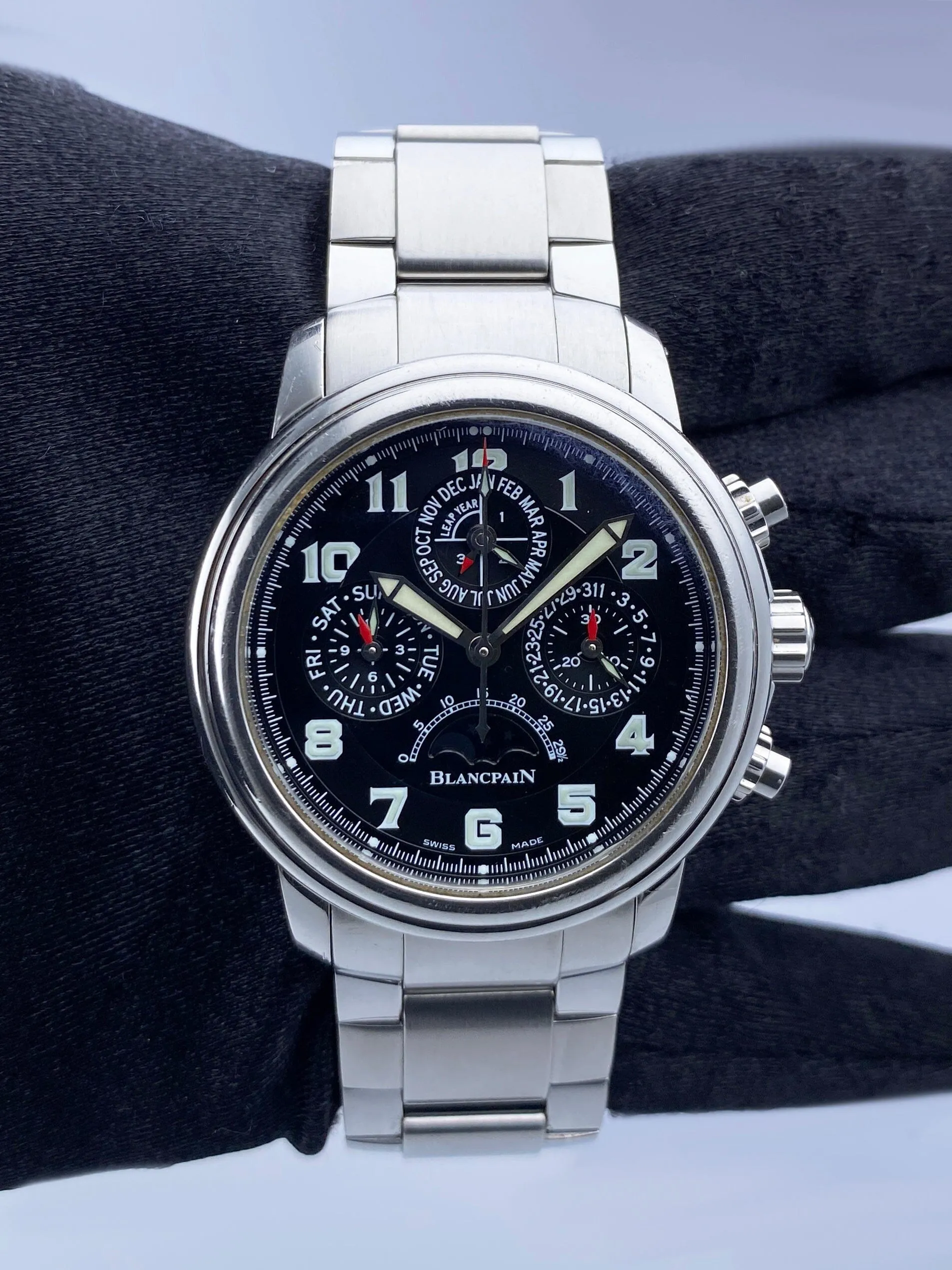 Blancpain Leman Fly-Back 2585F Chronograph Perpetual Calendar Mens Watch