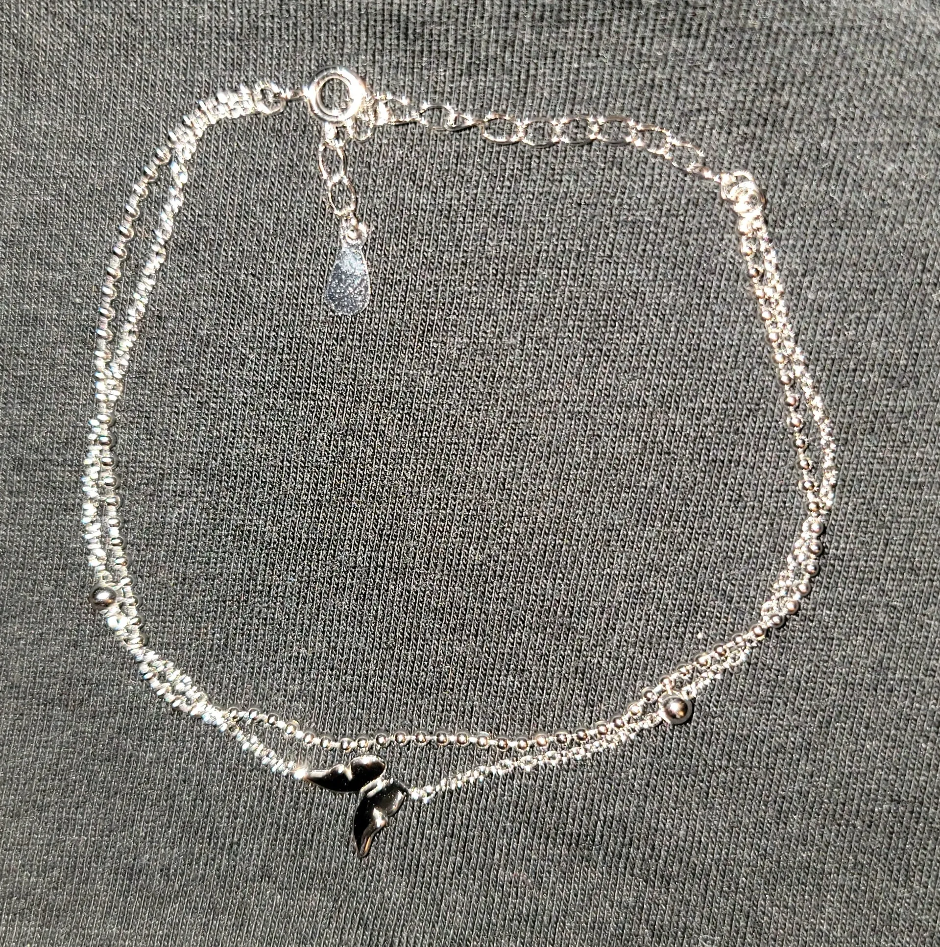 Butterfly Sterling Silver Anklet