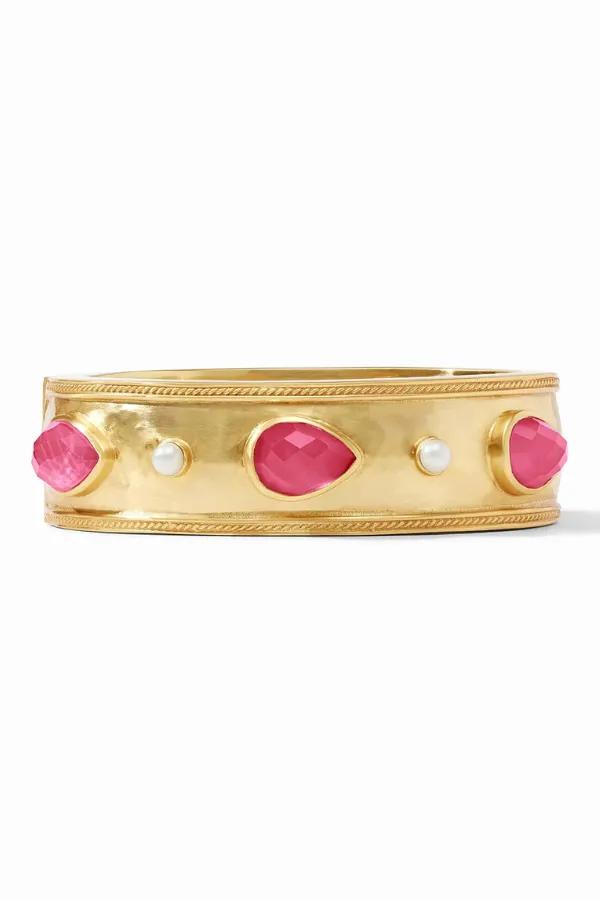 Cannes Statement Hinge Bangle - Iridescent Raspberry | Julie Vos