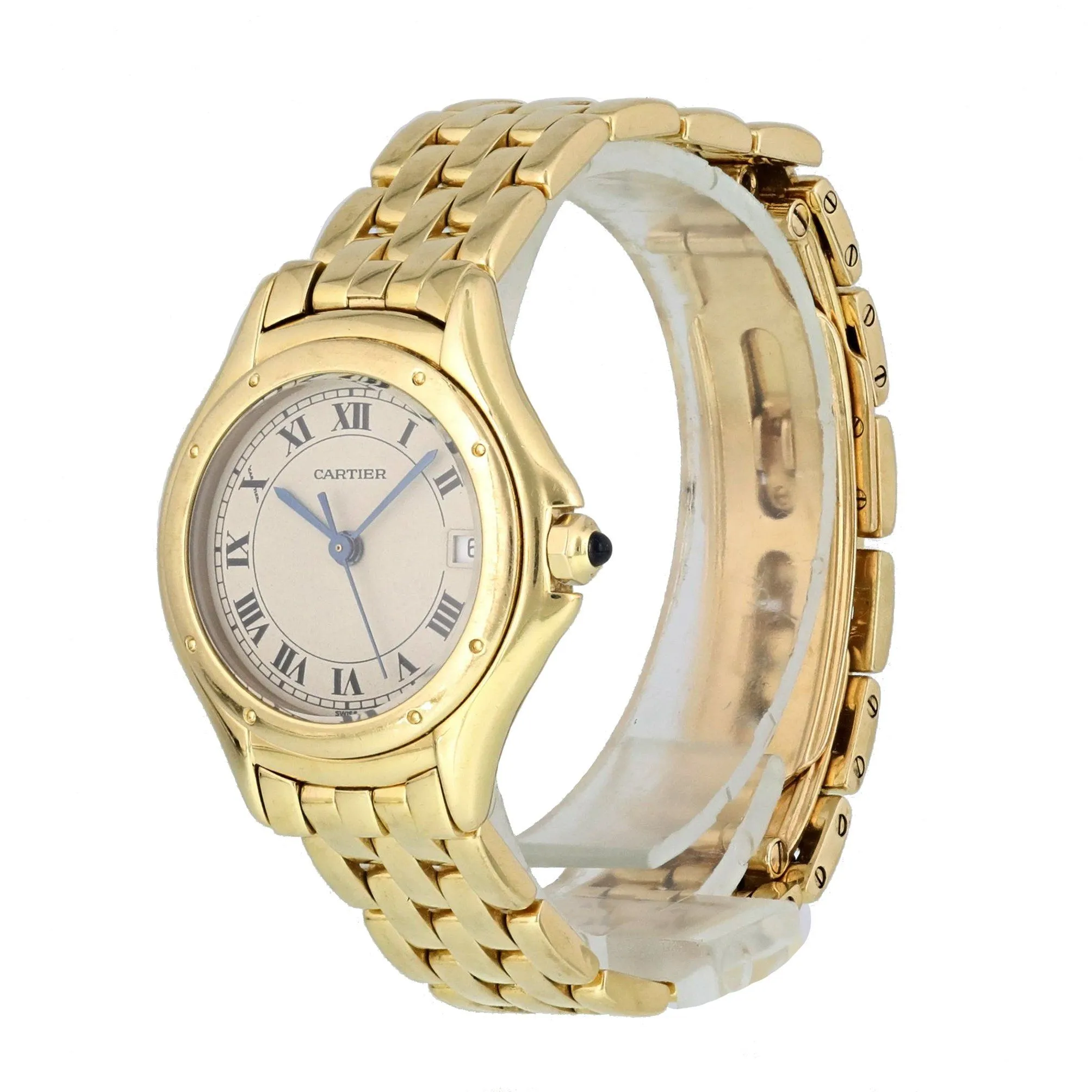 Cartier Cougar 001333 18k Yellow Gold Ladies Watch