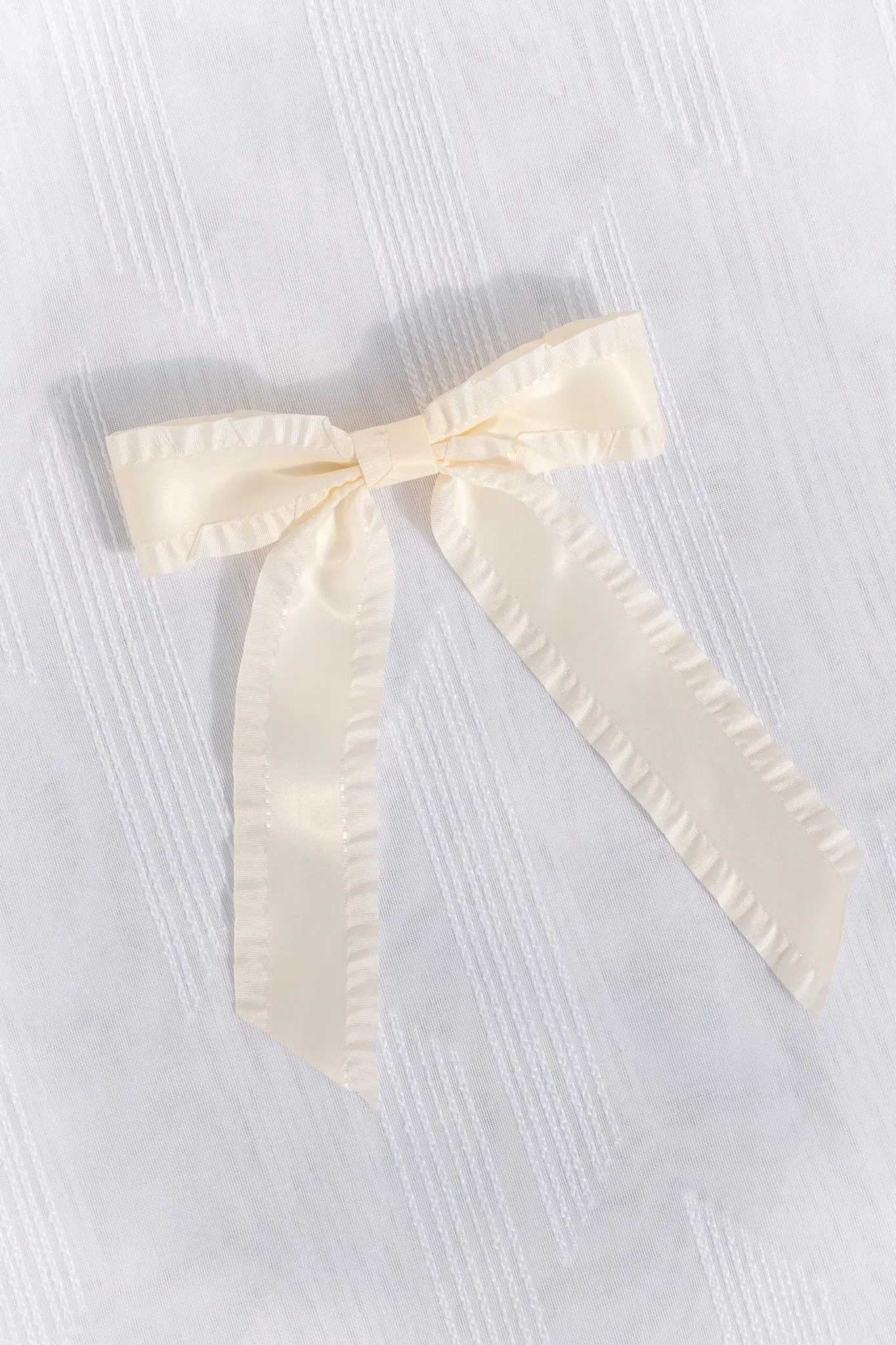 Cecilia Ruffle Bow Clips