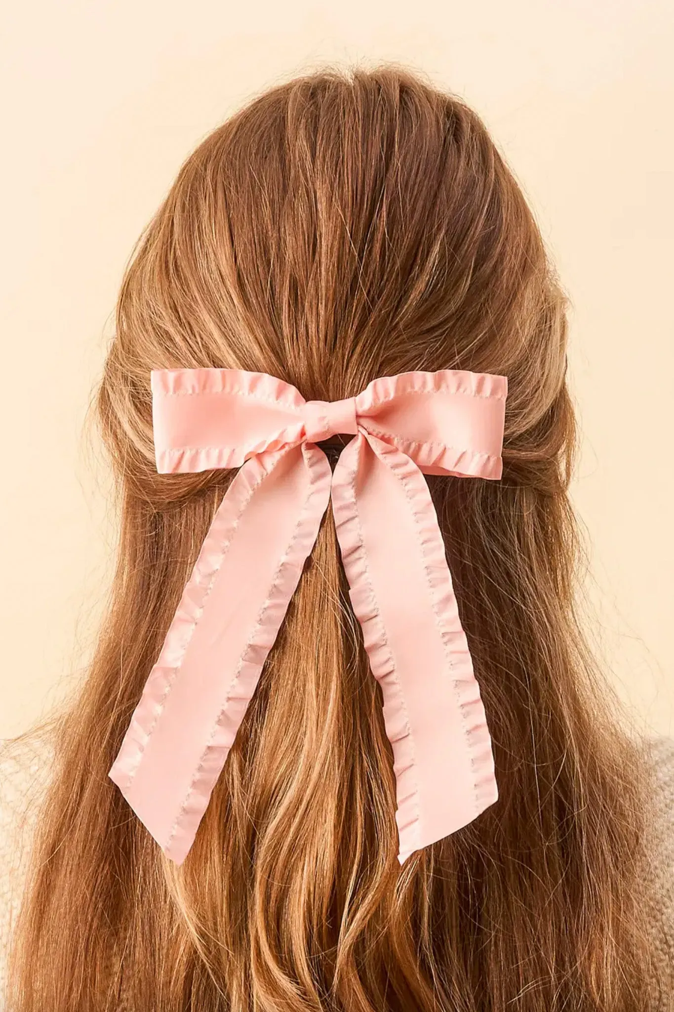 Cecilia Ruffle Bow Clips