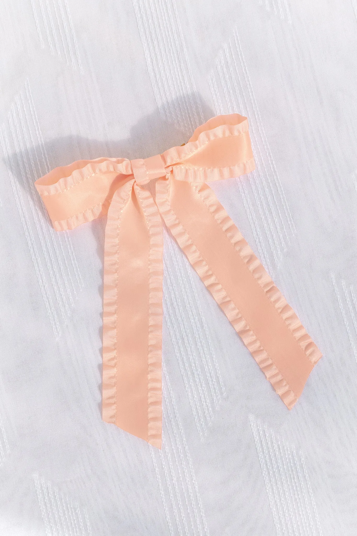 Cecilia Ruffle Bow Clips