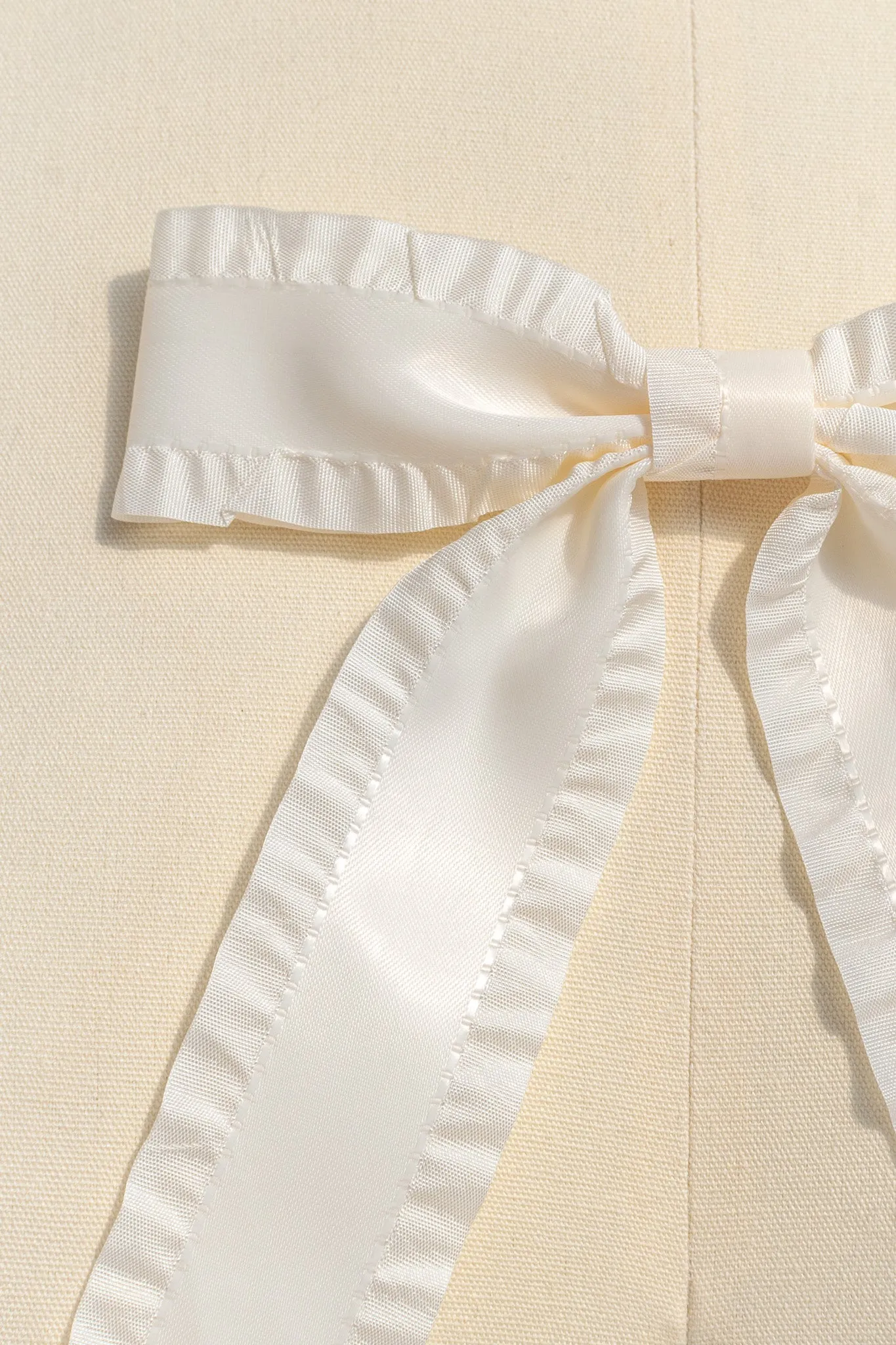 Cecilia Ruffle Bow Clips