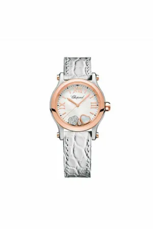 chopard happy sport round quartz 30mm ladies watch ref. 278590-6005