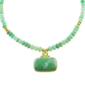 Chrysoprase and Peridot Necklace