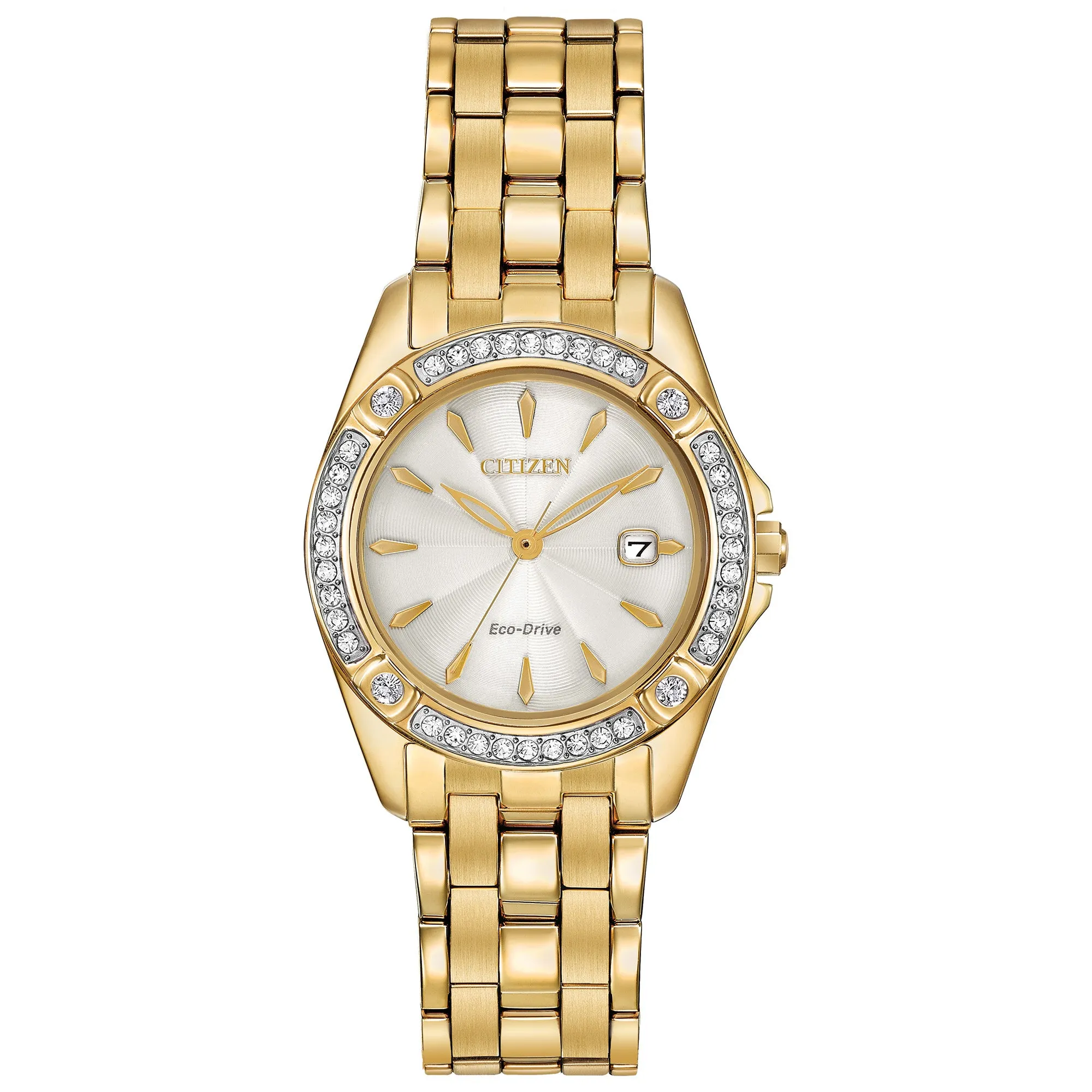 Citizen Womens 28mm Mother-of-Pearl Dial Eco-Drive Solar Watch EW2352-59P