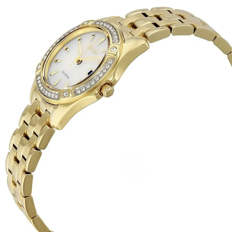 Citizen Womens 28mm Mother-of-Pearl Dial Eco-Drive Solar Watch EW2352-59P