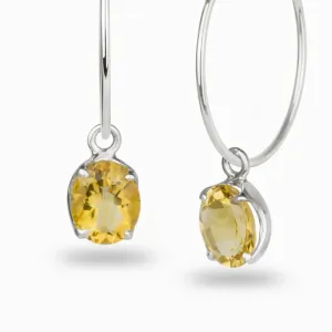 Citrine Hoop Charms