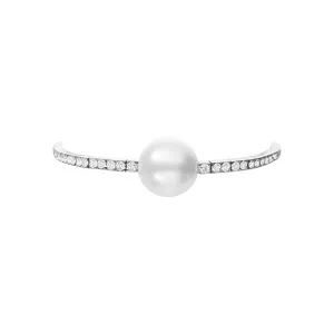 Classic White South Sea Cultured Pearl and Diamond Bracelet