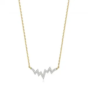 Diamond Jewellery 9ct Gold Diamond Heartbeat Necklace ND129