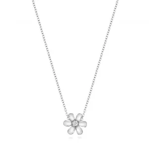 Diamond Jewellery 9ct White Gold Diamond Daisy Necklace ND122W