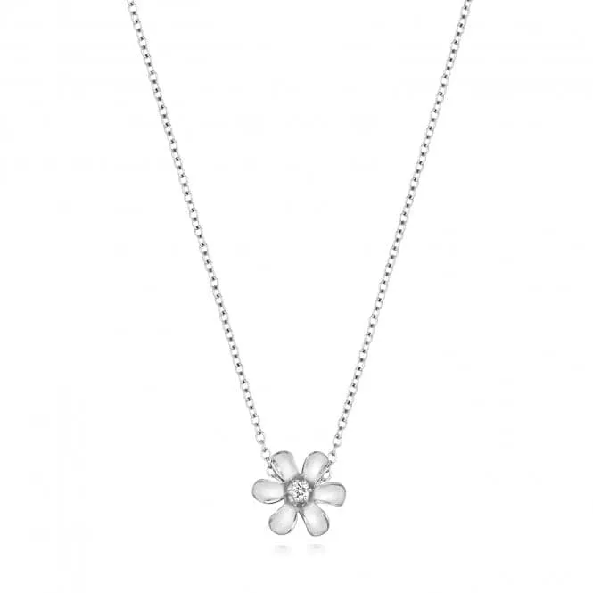 Diamond Jewellery 9ct White Gold Diamond Daisy Necklace ND122W