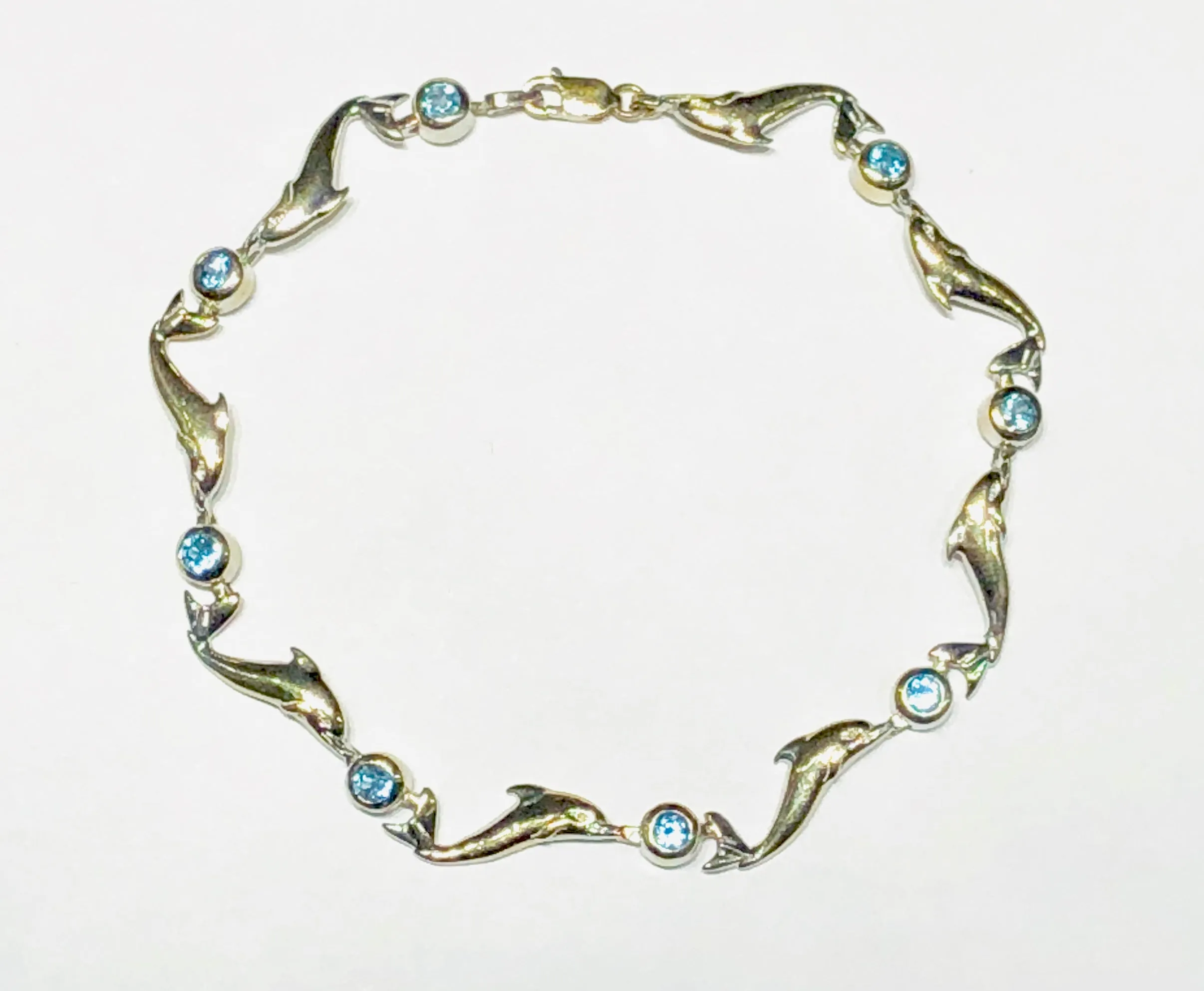 Dolphin Aquamarine Bracelet (14K)