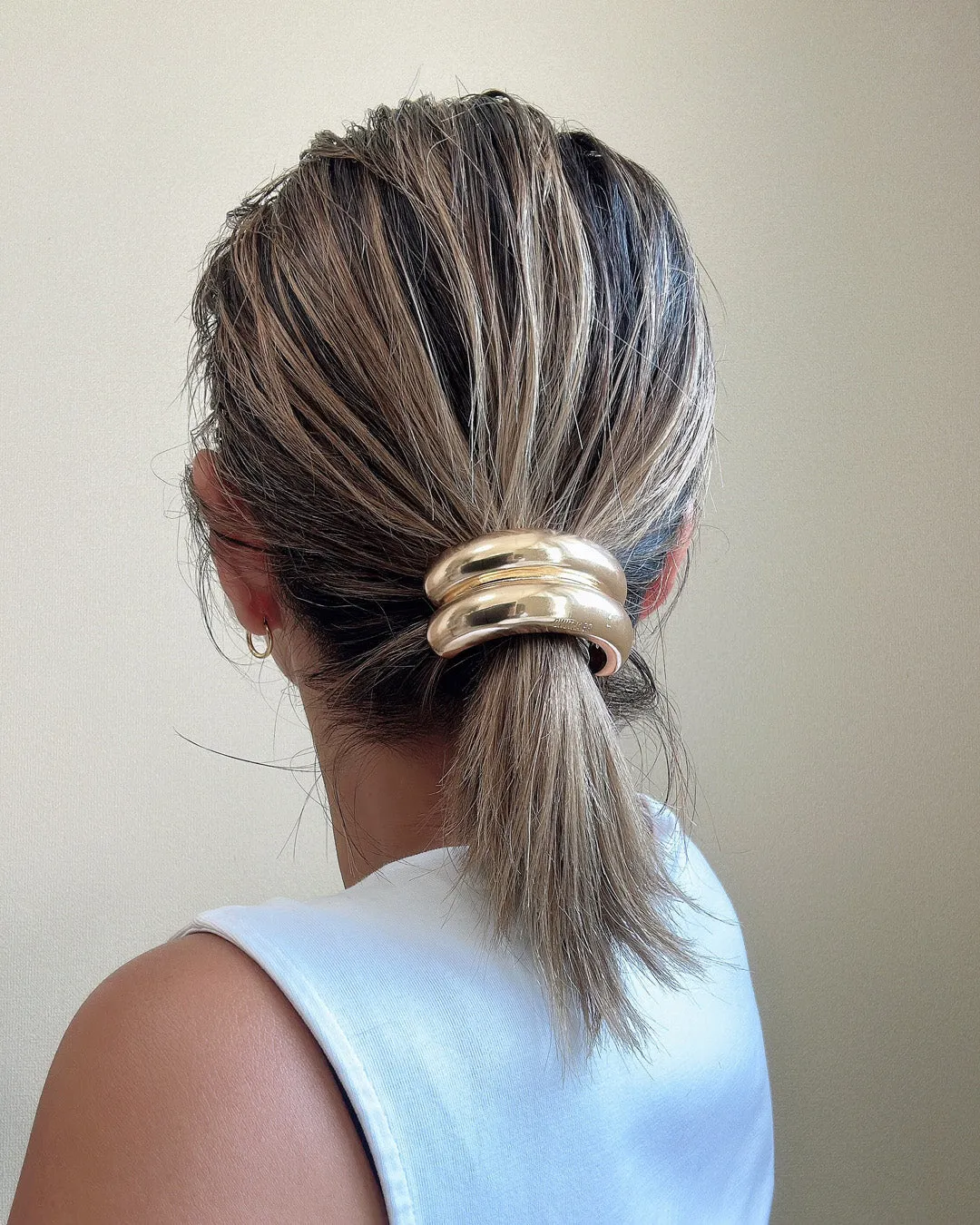 Double Gold Metal Ring Pony