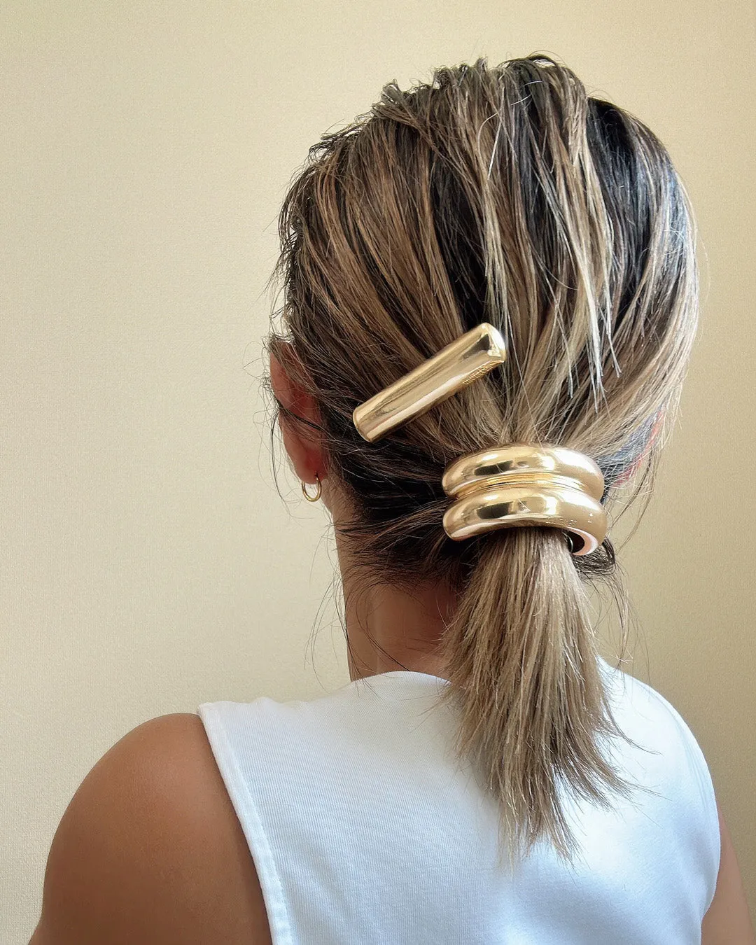 Double Gold Metal Ring Pony