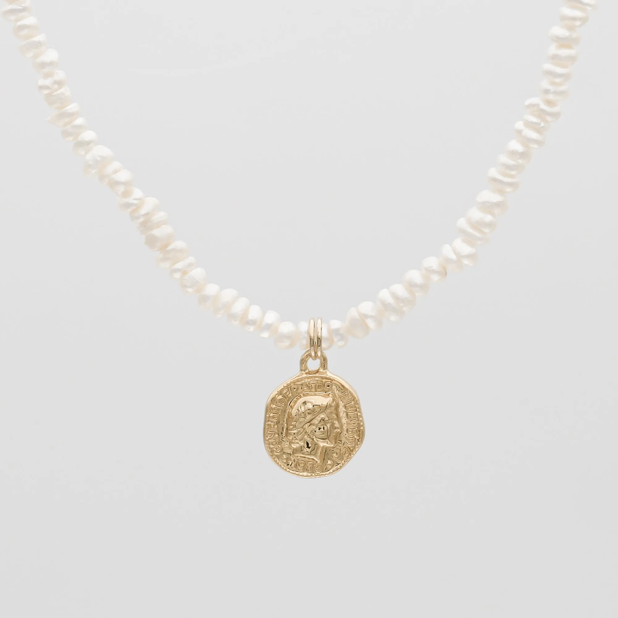 Emily Coin Pearl Necklace