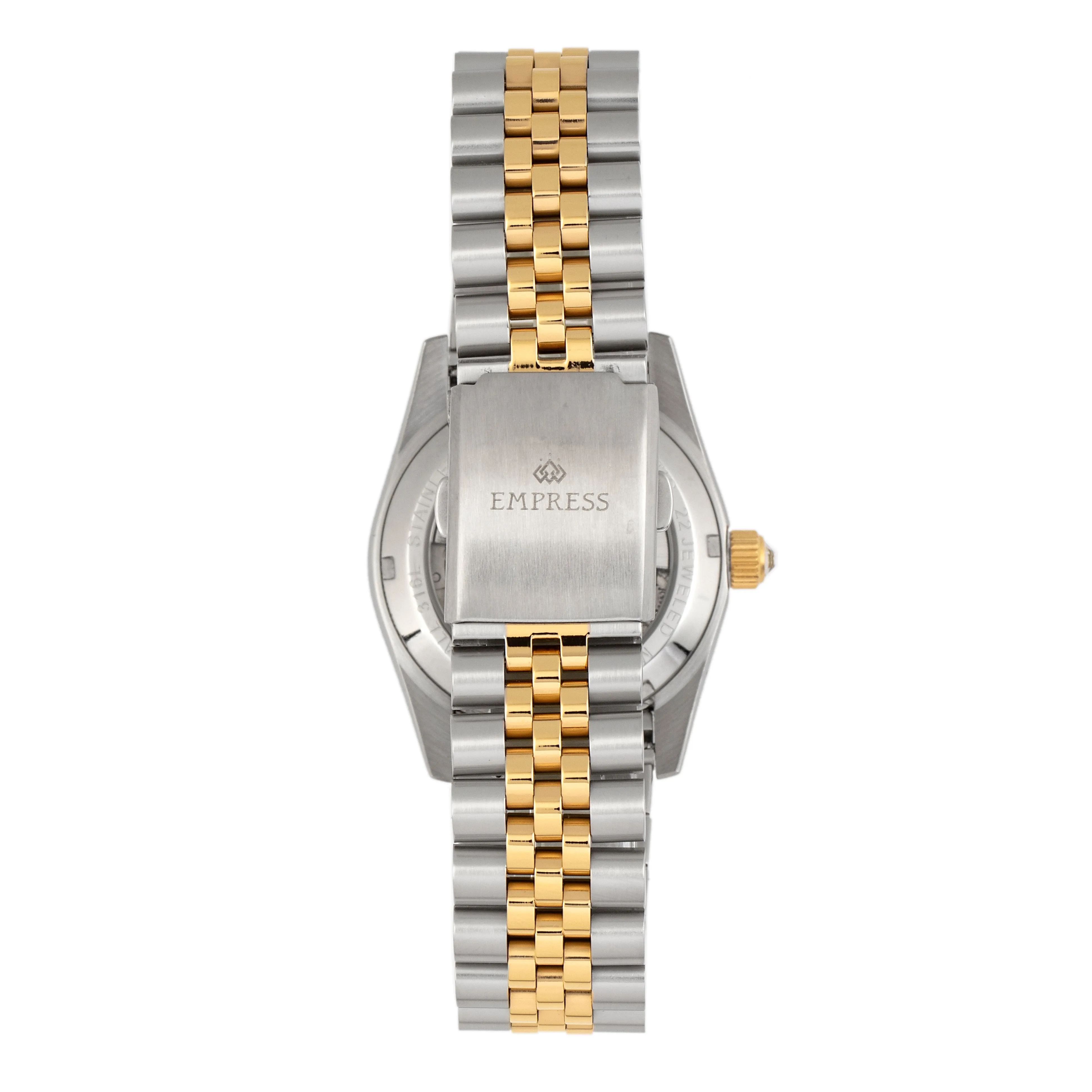 Empress Constance Automatic Bracelet Watch w/Date - Silver/Gold