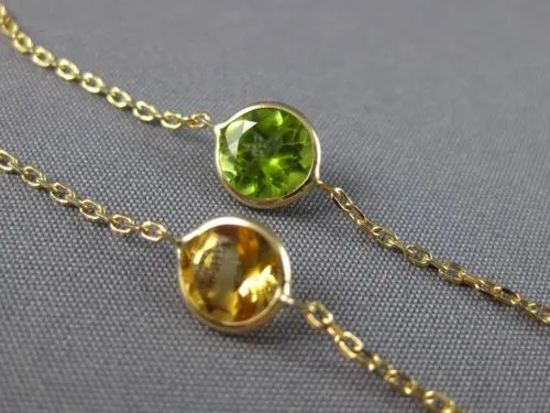 ESTATE LARGE & LONG 38.0CT AAA MULTI GEM 14KT YELLOW GOLD BY THE YARD NECKLACE