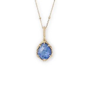 French Retro Lapis Lazuli Pendant Necklace