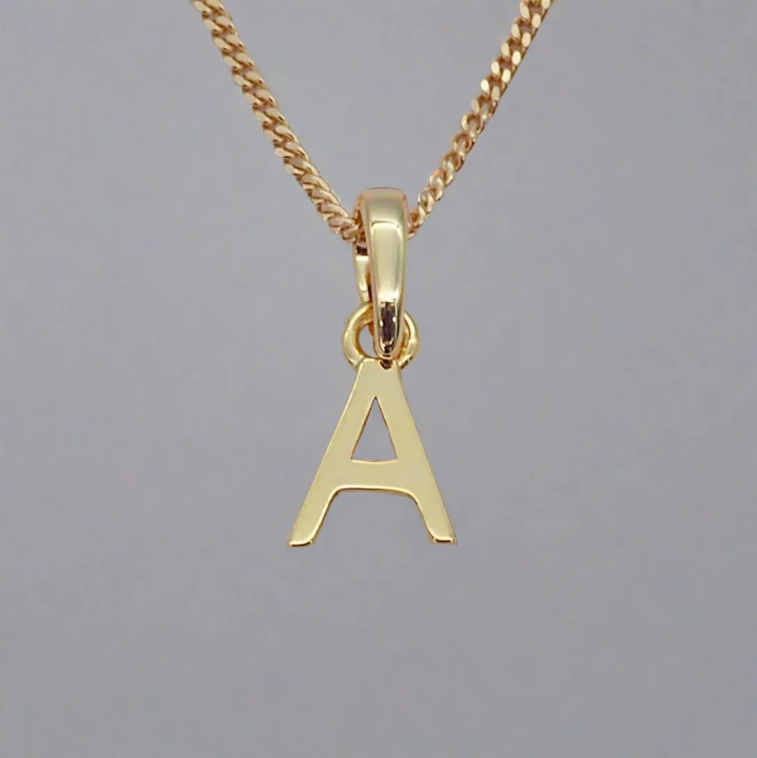 Gold Initial and August Peridot Birthstone Necklace