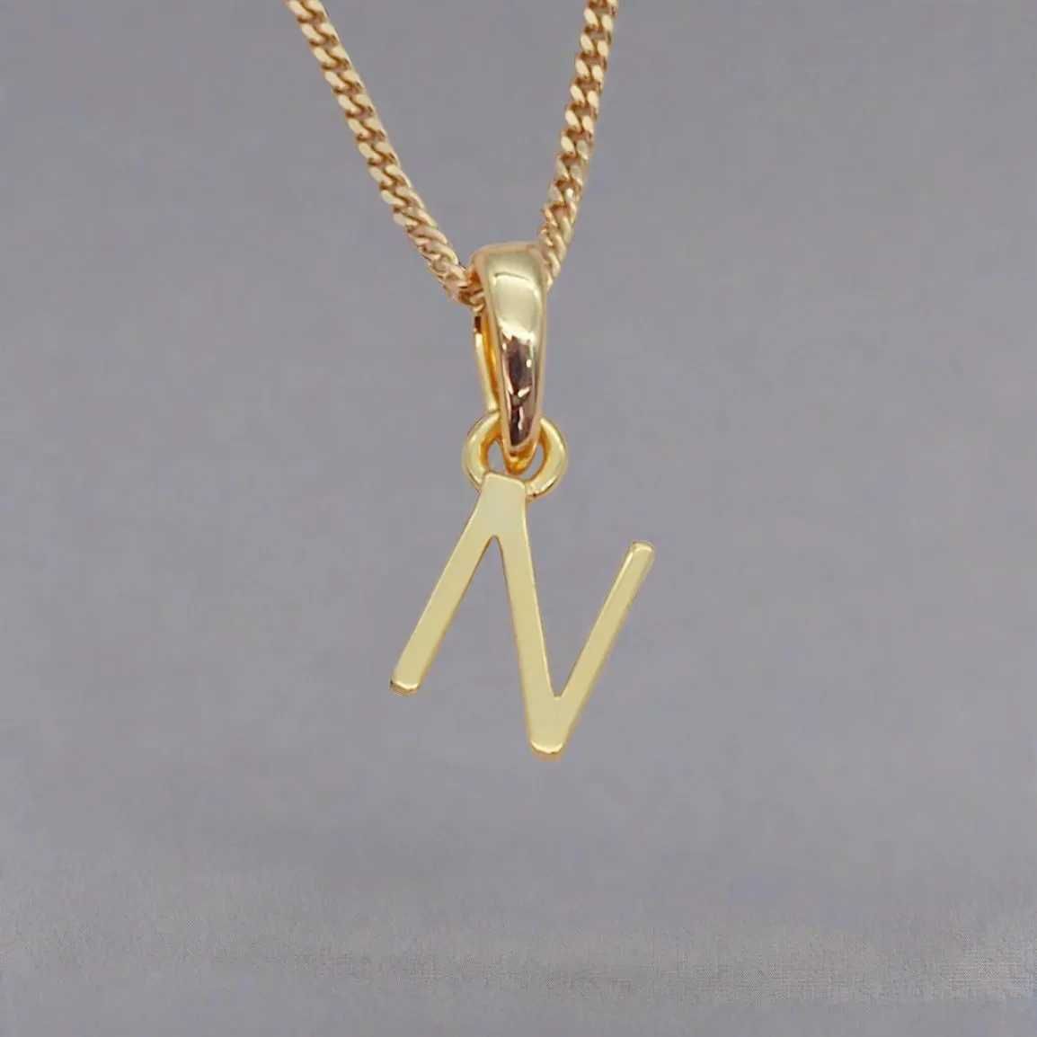 Gold Initial and August Peridot Birthstone Necklace