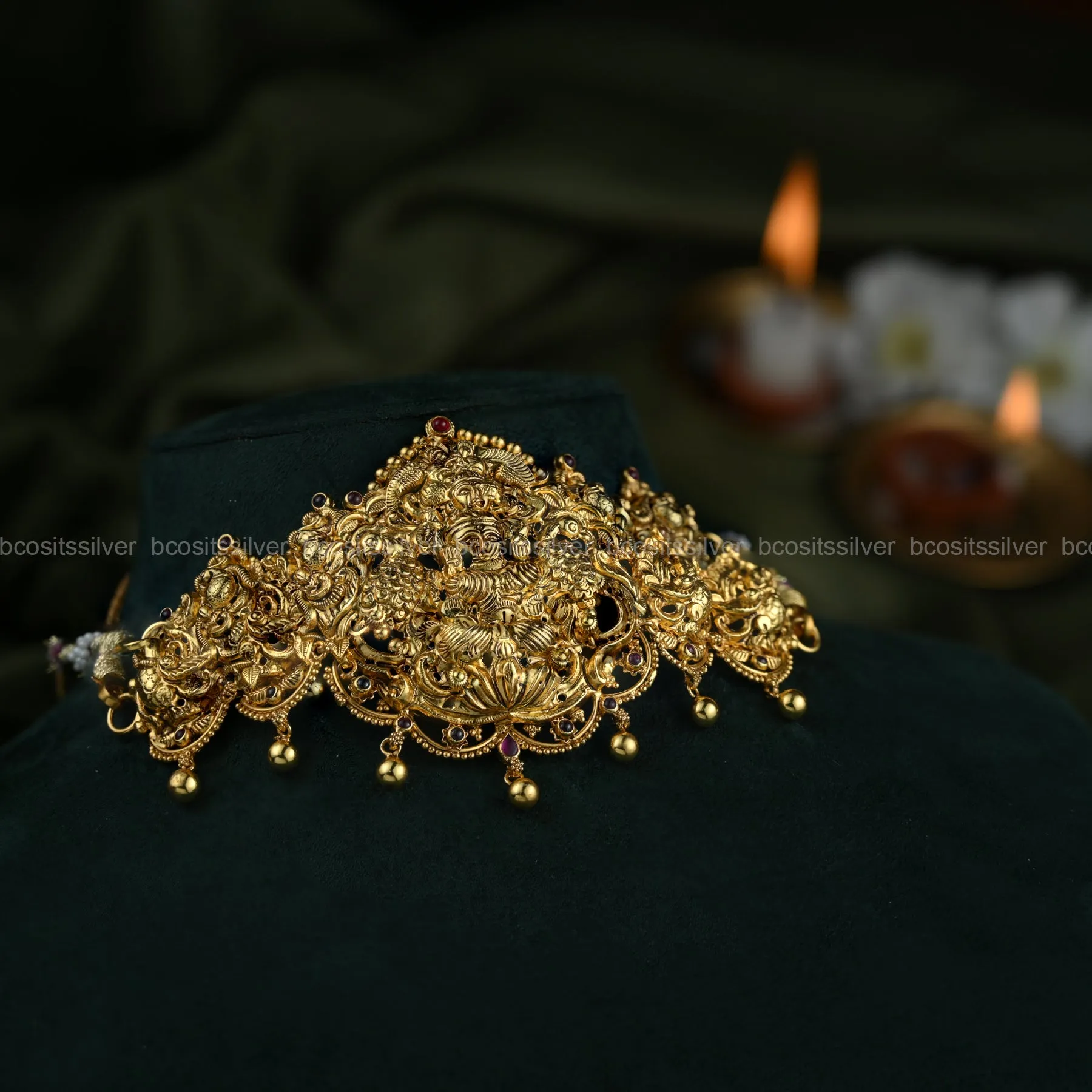 Gold Plated Lakshmi Devi Choker - 6576