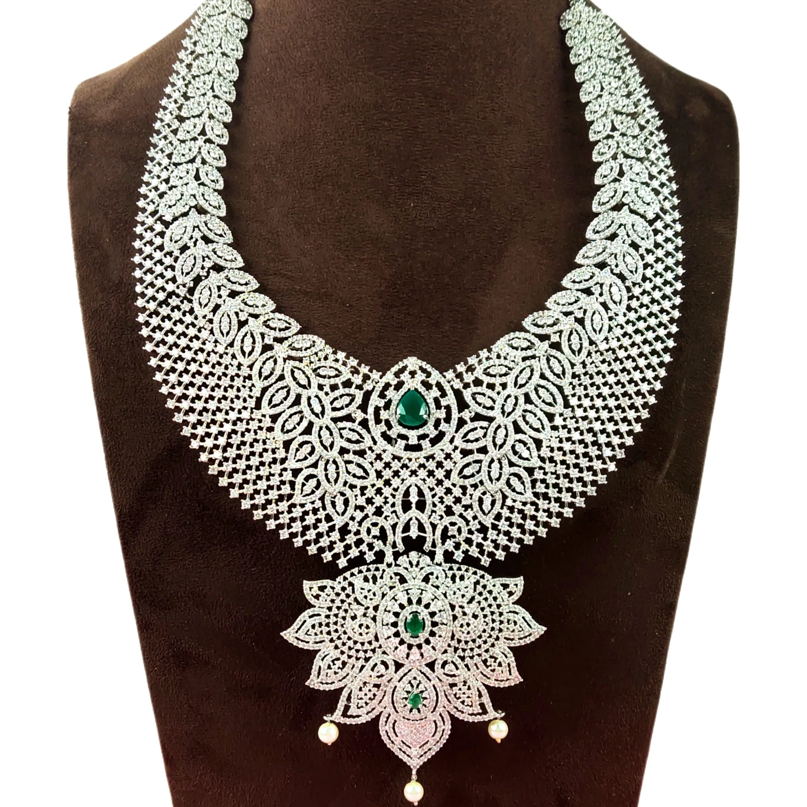 Grand American Diamond Necklace By Asp Fashion Jewellery